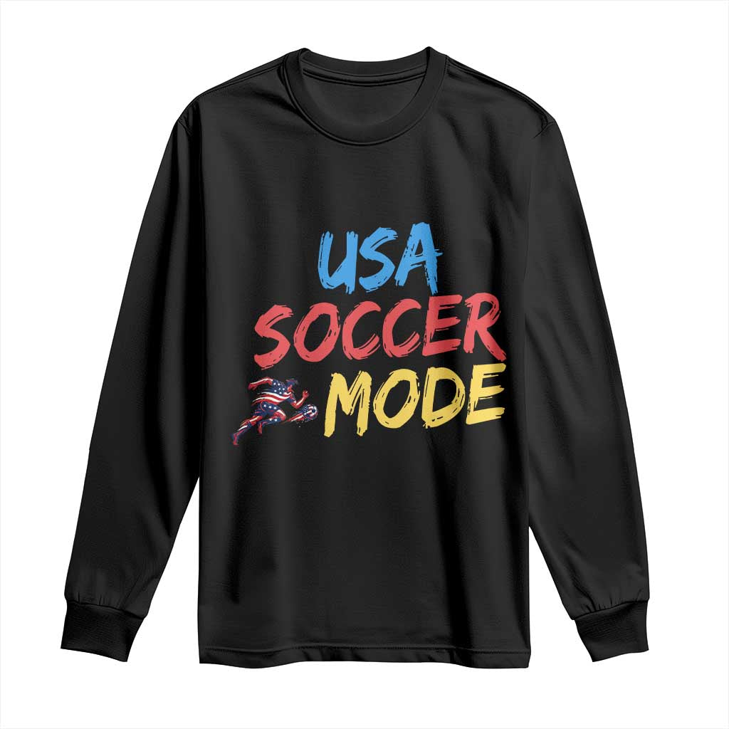 USA Soccer Mode Long Sleeve Shirt United States Team Pride TS12 Black Print Your Wear