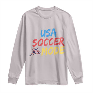 USA Soccer Mode Long Sleeve Shirt United States Team Pride TS12 Ice Gray Print Your Wear