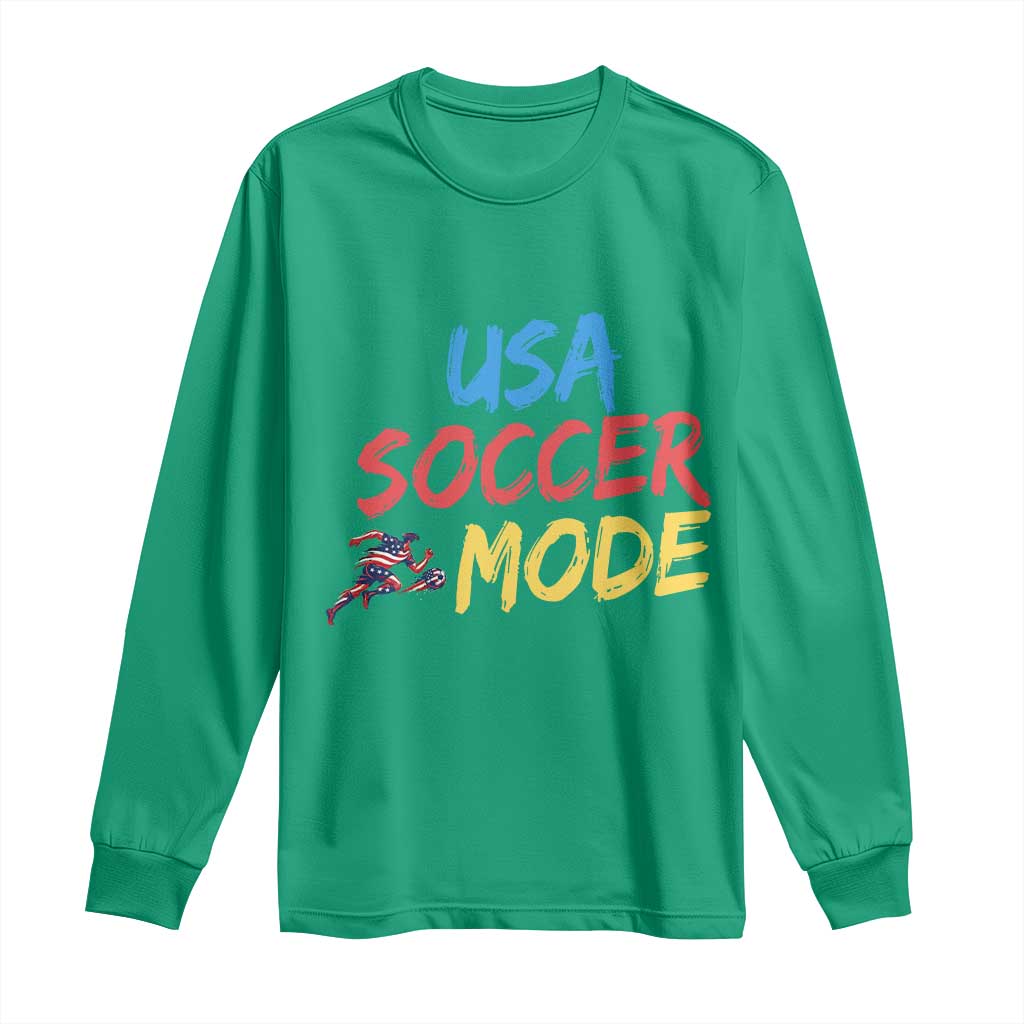 USA Soccer Mode Long Sleeve Shirt United States Team Pride TS12 Irish Green Print Your Wear