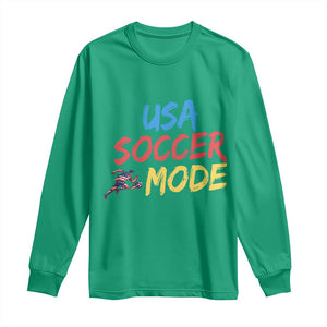 USA Soccer Mode Long Sleeve Shirt United States Team Pride TS12 Irish Green Print Your Wear