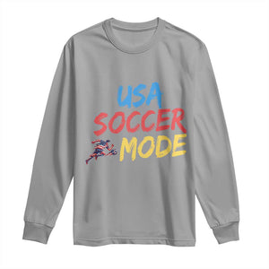 USA Soccer Mode Long Sleeve Shirt United States Team Pride TS12 Sport Gray Print Your Wear