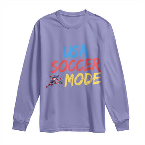 USA Soccer Mode Long Sleeve Shirt United States Team Pride TS12 Violet Print Your Wear