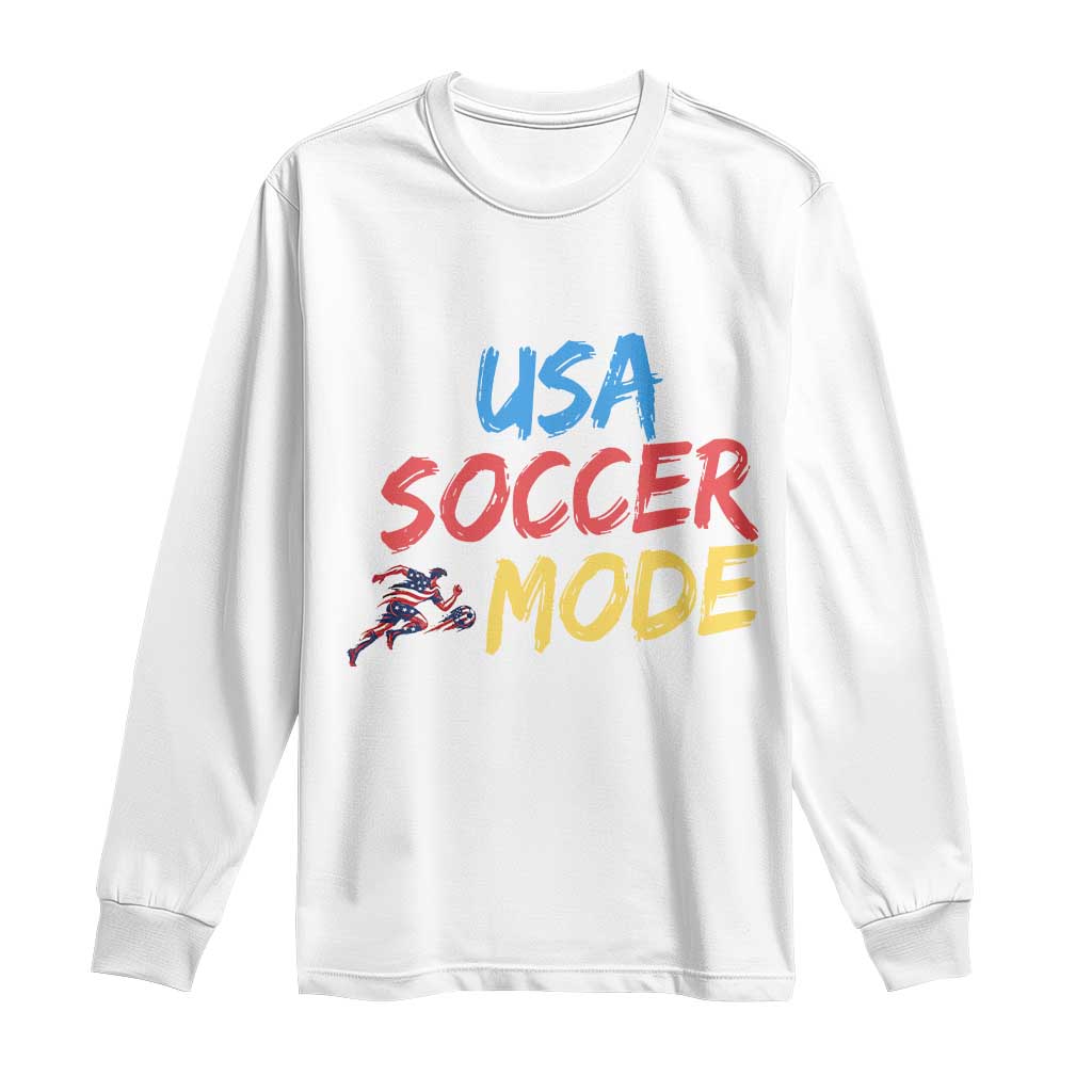 USA Soccer Mode Long Sleeve Shirt United States Team Pride TS12 White Print Your Wear