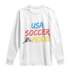 USA Soccer Mode Long Sleeve Shirt United States Team Pride TS12 White Print Your Wear