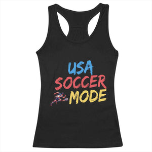 USA Soccer Mode Racerback Tank Top United States Team Pride TS12 Black Print Your Wear