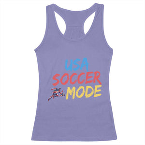 USA Soccer Mode Racerback Tank Top United States Team Pride TS12 Violet Print Your Wear