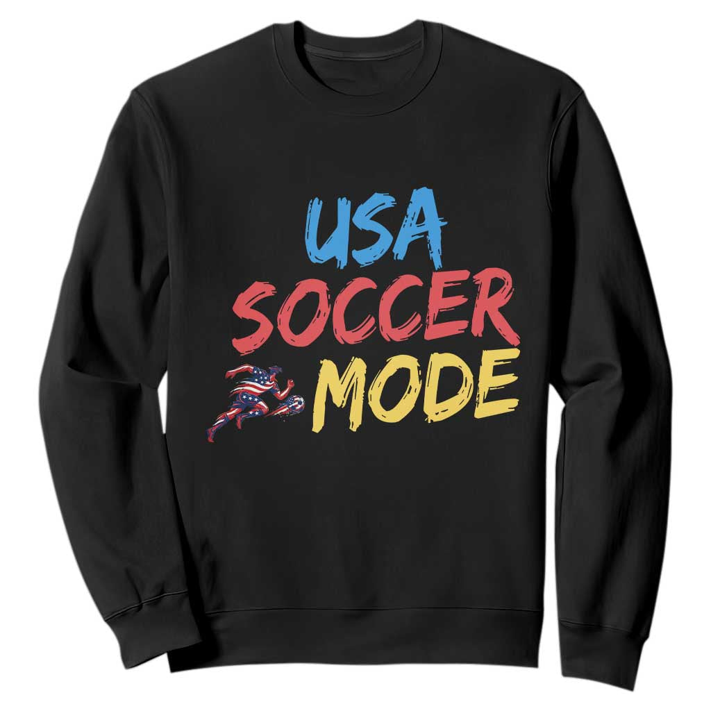 USA Soccer Mode Sweatshirt United States Team Pride TS12 Black Print Your Wear