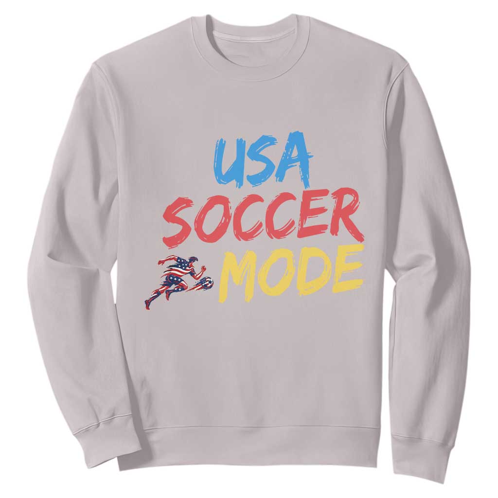 USA Soccer Mode Sweatshirt United States Team Pride TS12 Ice Gray Print Your Wear