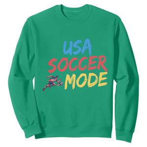USA Soccer Mode Sweatshirt United States Team Pride TS12 Irish Green Print Your Wear