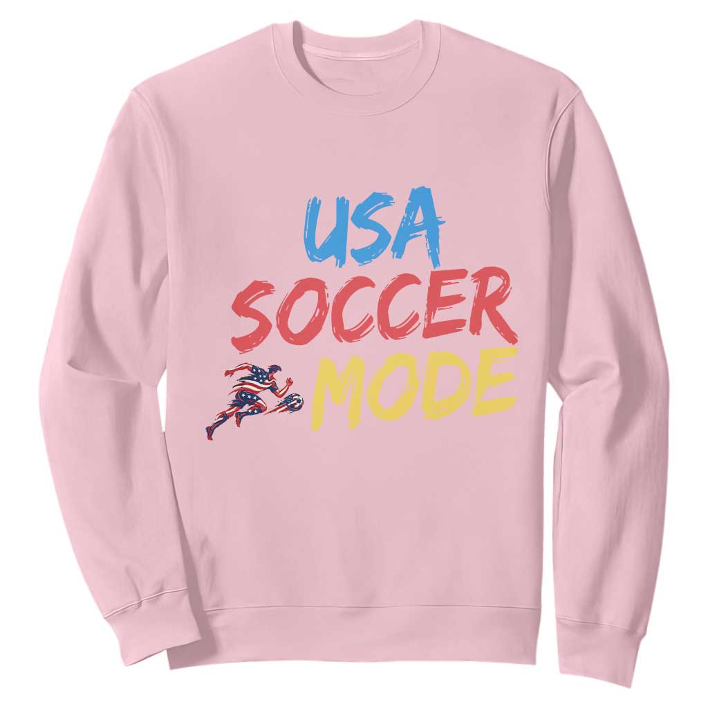 USA Soccer Mode Sweatshirt United States Team Pride TS12 Light Pink Print Your Wear