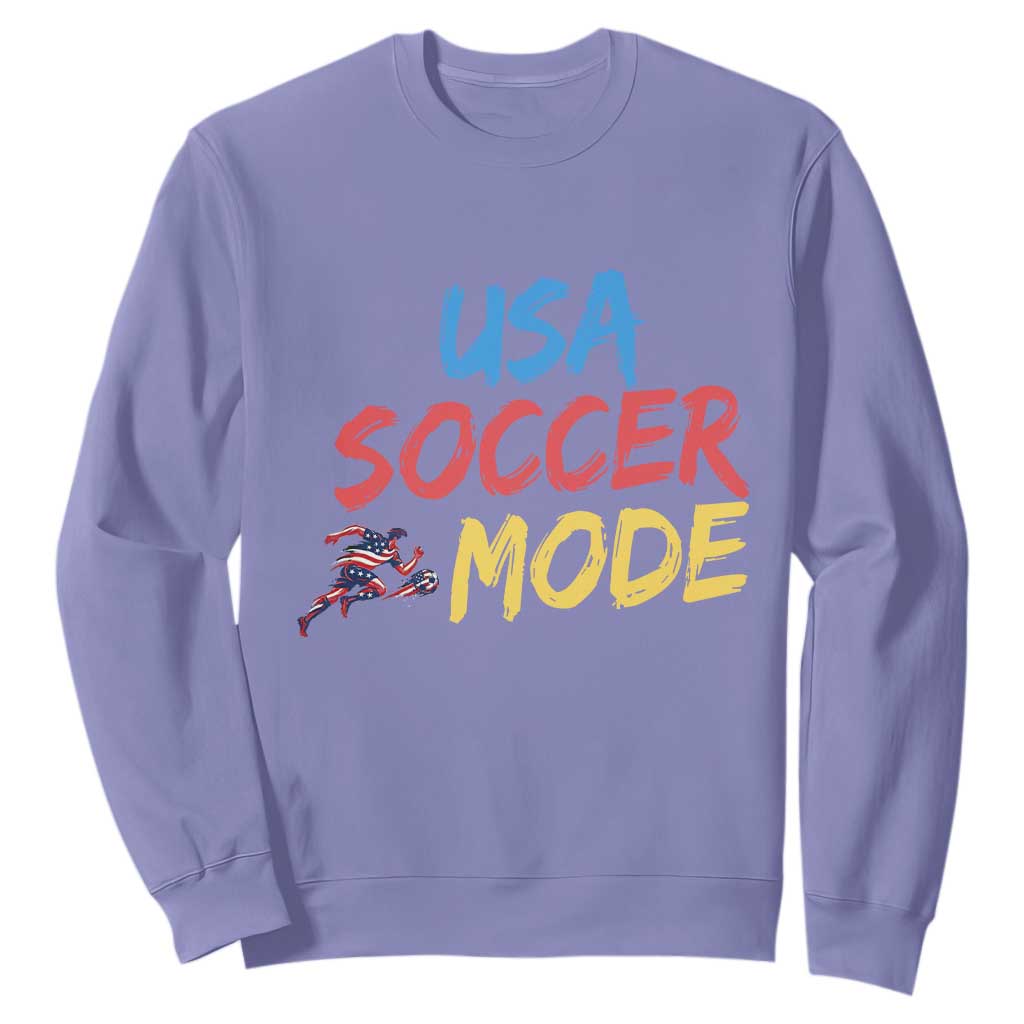 USA Soccer Mode Sweatshirt United States Team Pride TS12 Violet Print Your Wear