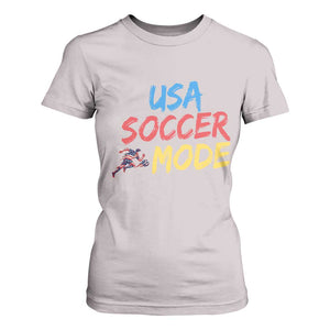 USA Soccer Mode T Shirt For Women United States Team Pride TS12 Ice Gray Print Your Wear