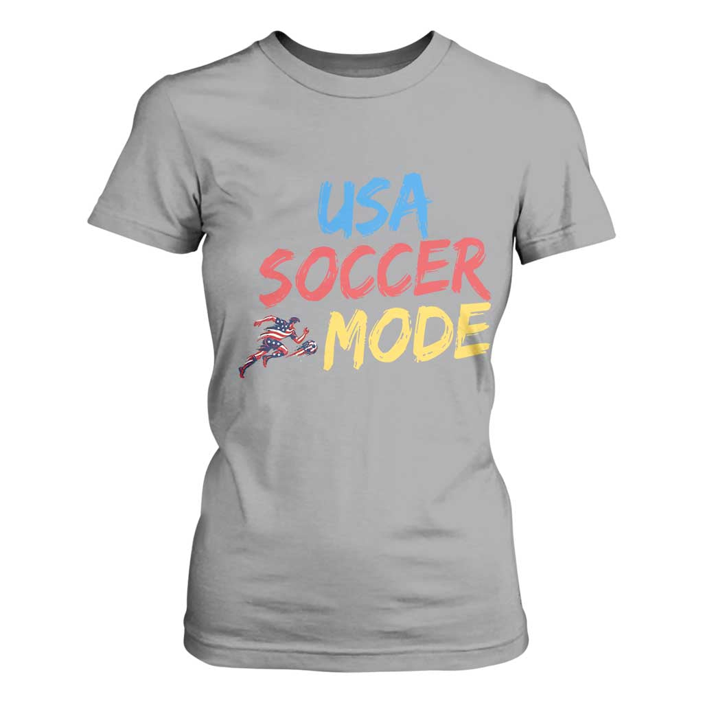 USA Soccer Mode T Shirt For Women United States Team Pride TS12 Sport Gray Print Your Wear