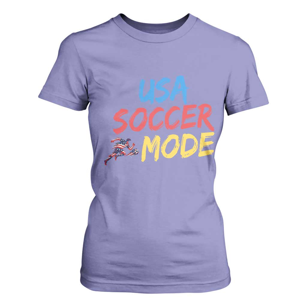 USA Soccer Mode T Shirt For Women United States Team Pride TS12 Violet Print Your Wear