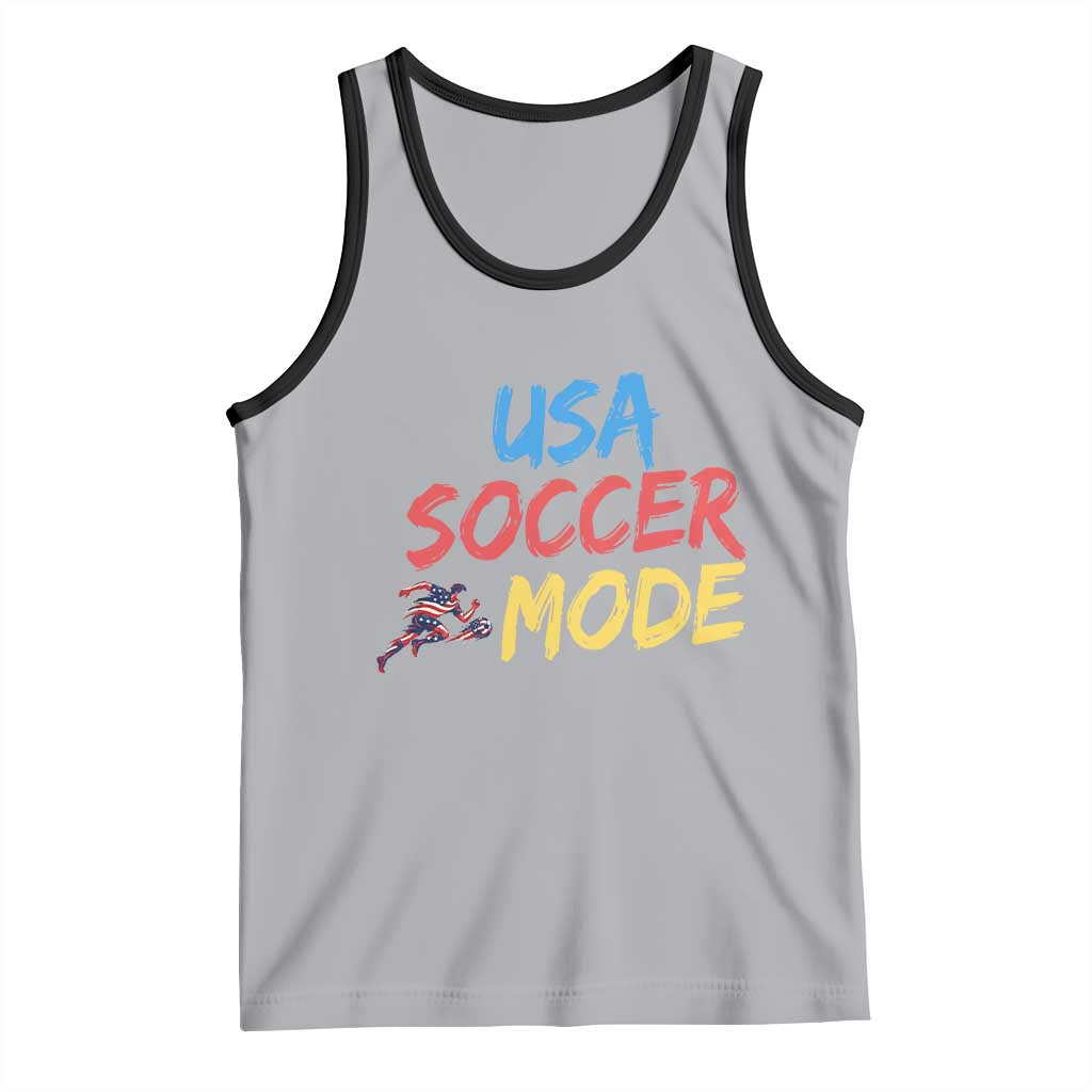 USA Soccer Mode Tank Top United States Team Pride TS12 Athletic Heather Black Print Your Wear