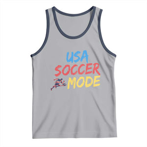 USA Soccer Mode Tank Top United States Team Pride TS12 Athletic Heather Navy Print Your Wear