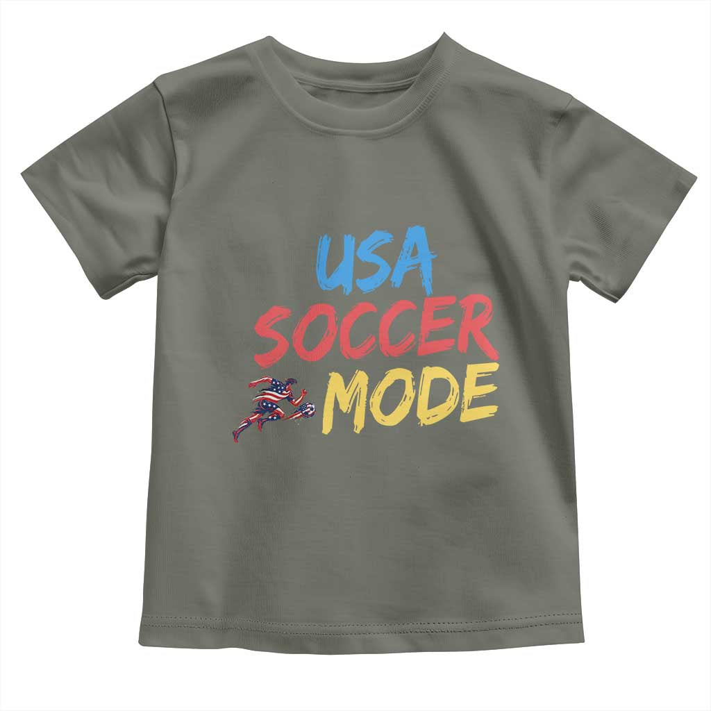 USA Soccer Mode Toddler T Shirt United States Team Pride TS12 Military Green Print Your Wear