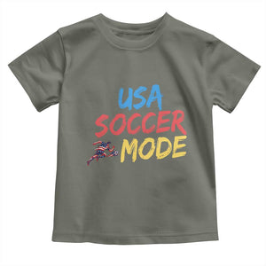 USA Soccer Mode Toddler T Shirt United States Team Pride TS12 Military Green Print Your Wear
