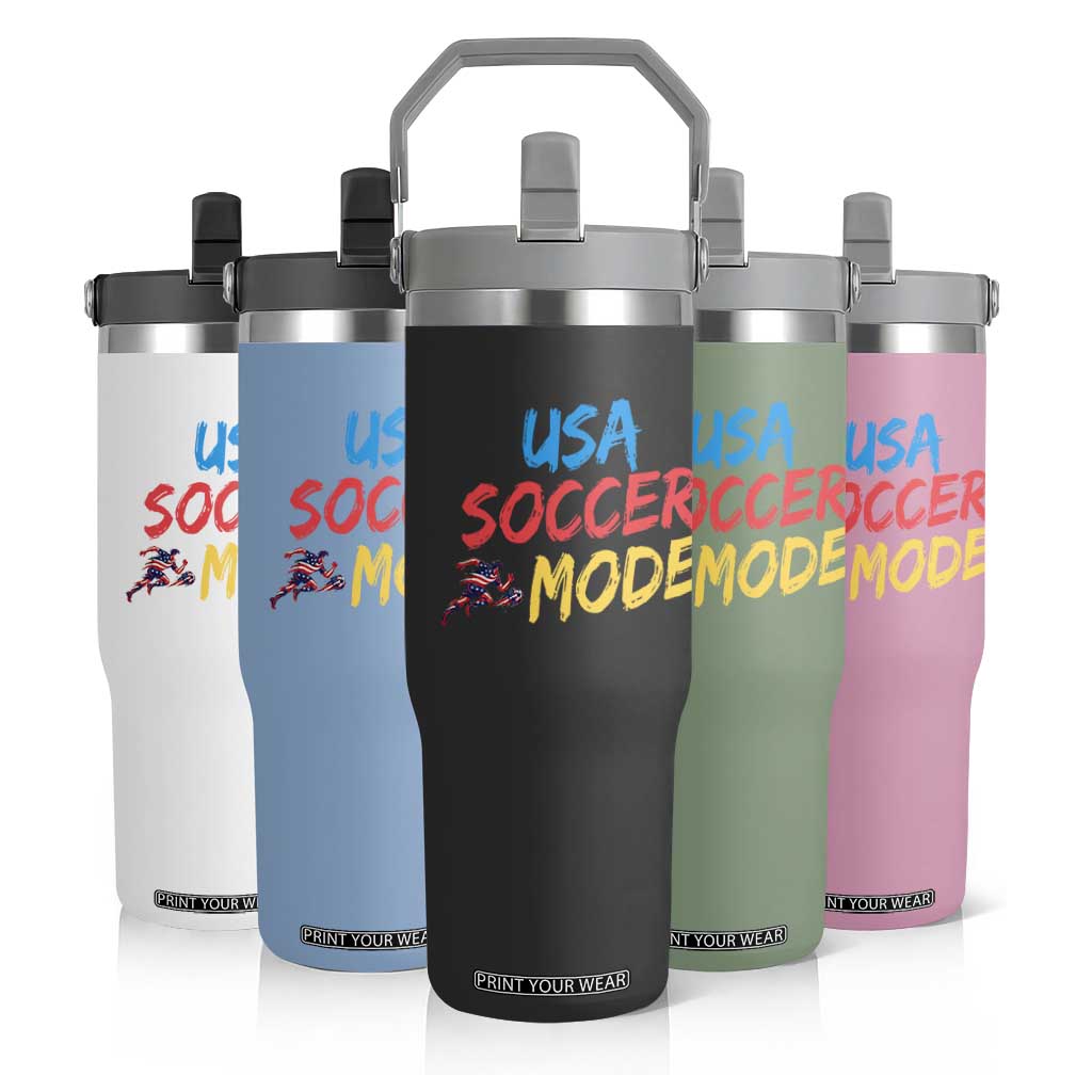 USA Soccer Mode Flip Straw Tumbler United States Team Pride TS12 Print Your Wear
