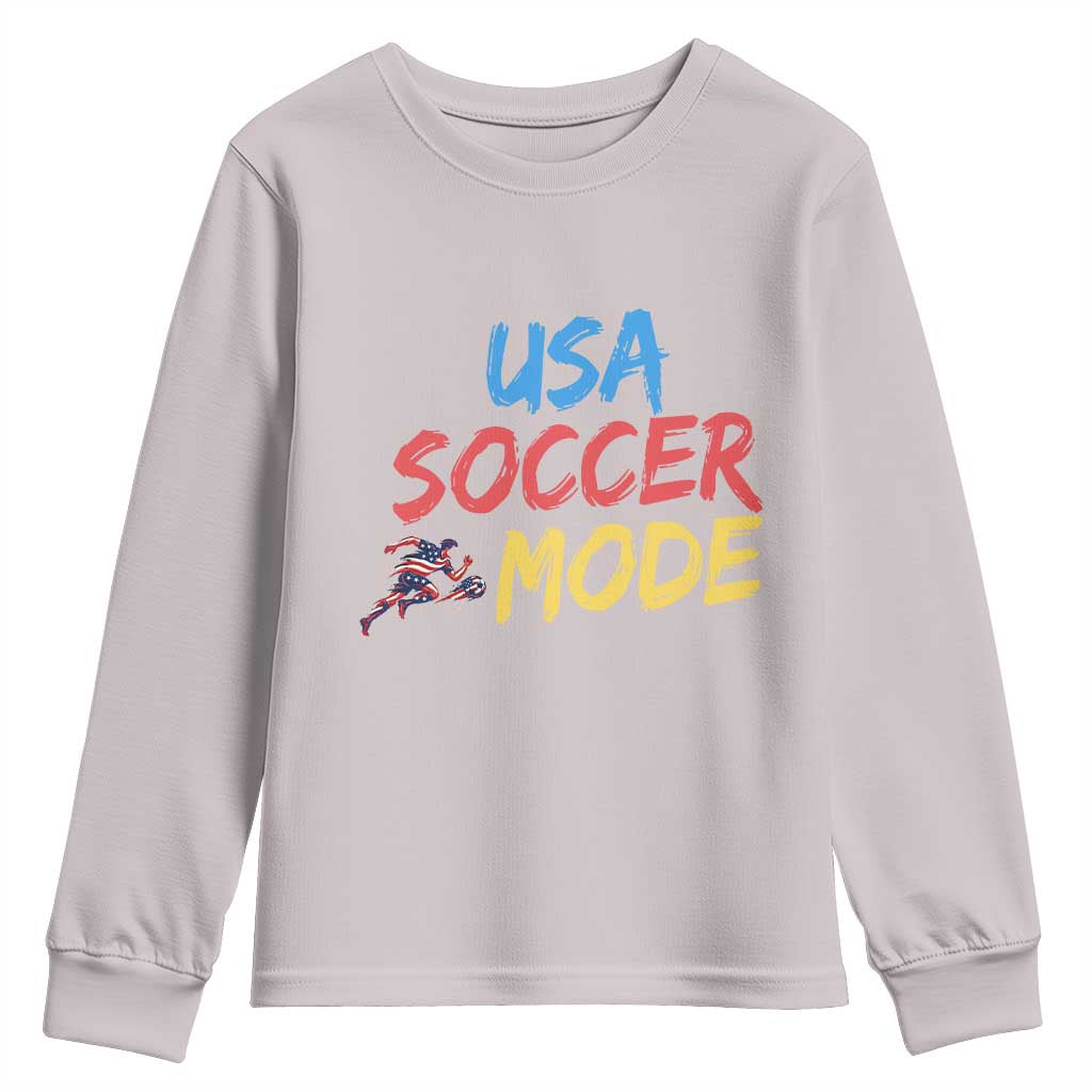 USA Soccer Mode Youth Sweatshirt United States Team Pride TS12 Ice Gray Print Your Wear