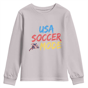USA Soccer Mode Youth Sweatshirt United States Team Pride TS12 Ice Gray Print Your Wear