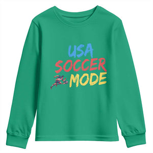 USA Soccer Mode Youth Sweatshirt United States Team Pride TS12 Irish Green Print Your Wear