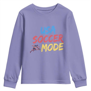 USA Soccer Mode Youth Sweatshirt United States Team Pride TS12 Violet Print Your Wear