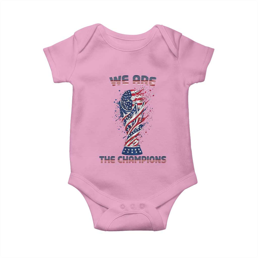 We Are Champions Baby Onesie USA Soccer Lover Gift TS12 Light Pink Print Your Wear