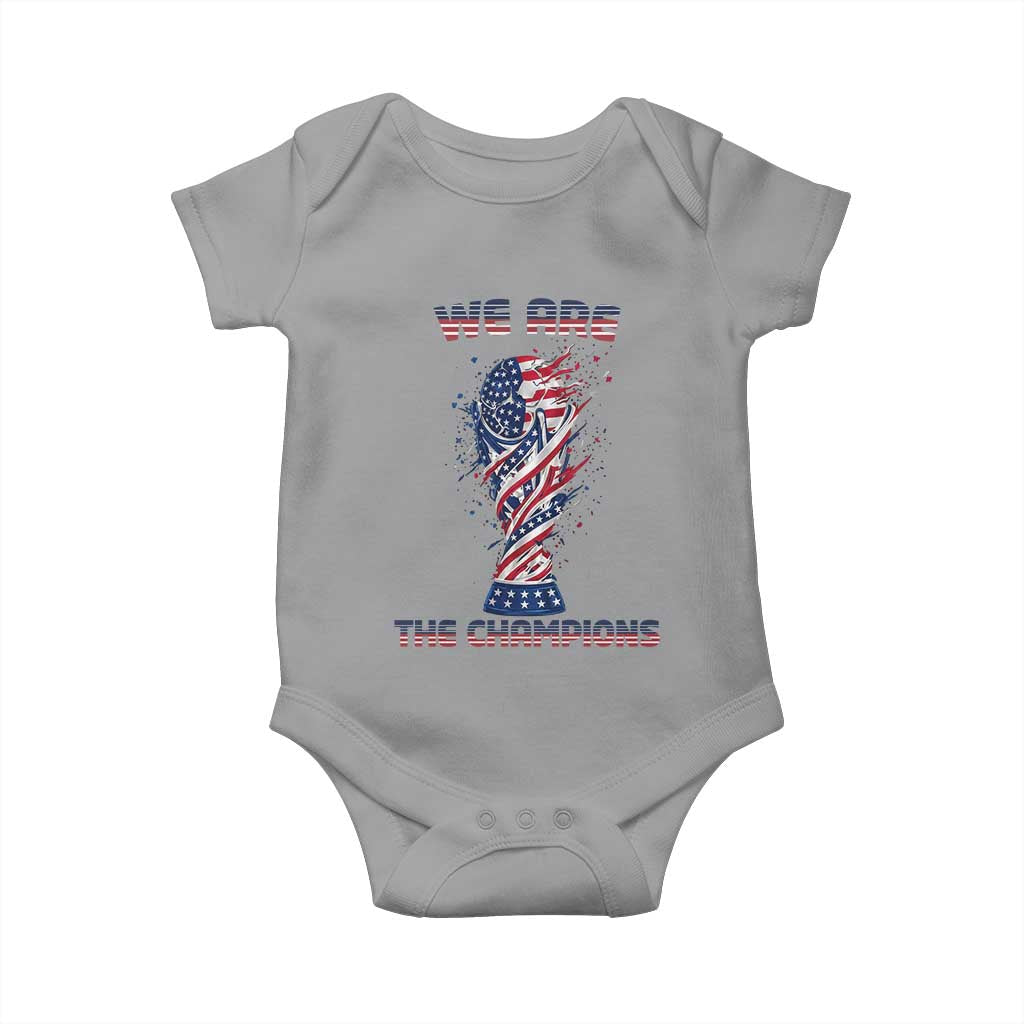 We Are Champions Baby Onesie USA Soccer Lover Gift TS12 Sport Gray Print Your Wear