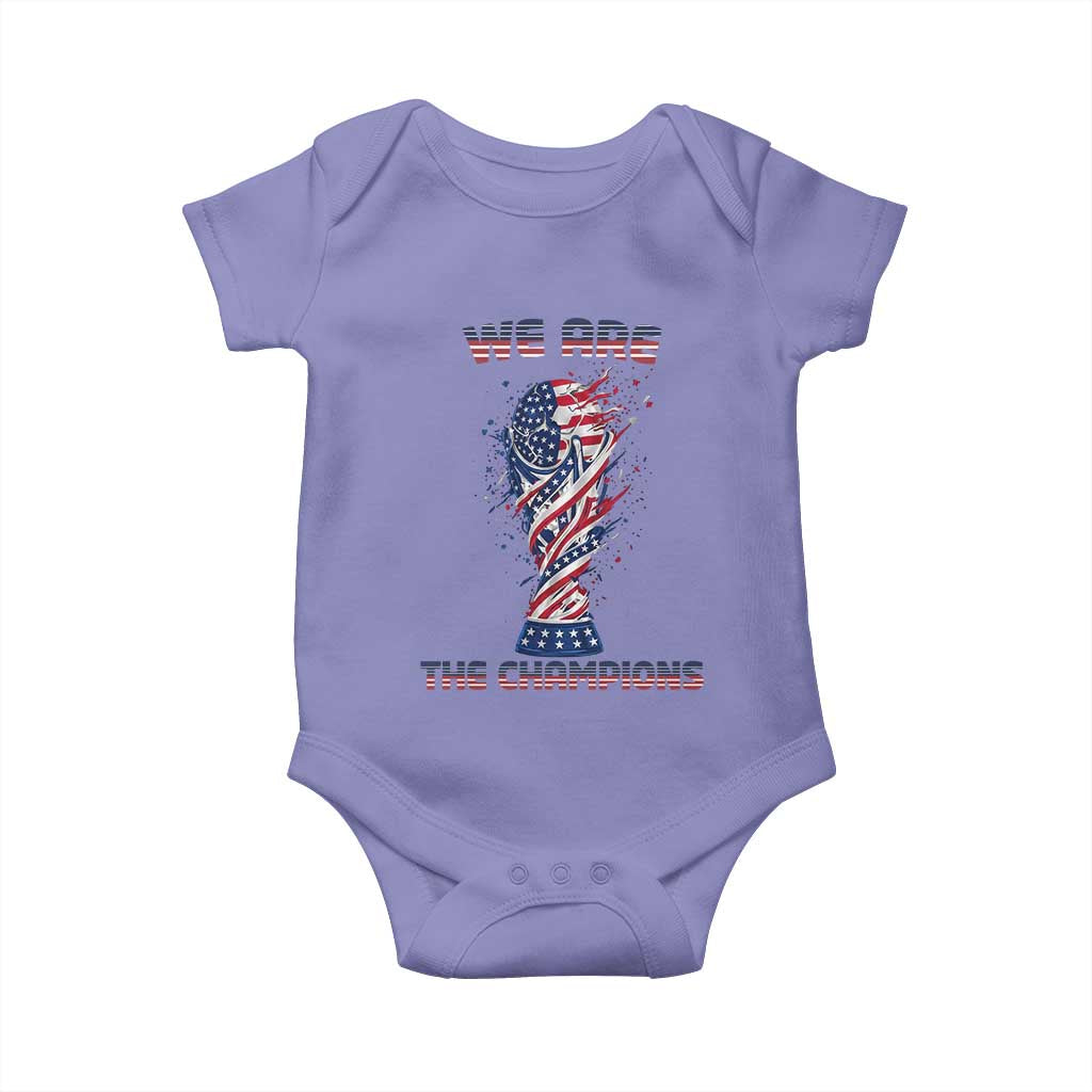 We Are Champions Baby Onesie USA Soccer Lover Gift TS12 Violet Print Your Wear