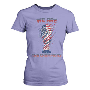 We Are Champions T Shirt For Women USA Soccer Lover Gift TS12 Violet Print Your Wear