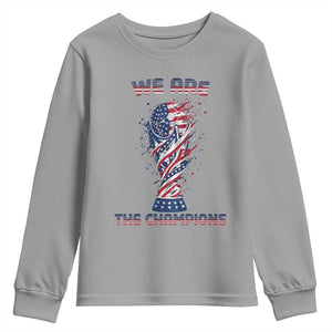 We Are Champions Youth Sweatshirt USA Soccer Lover Gift TS12 Sport Gray Print Your Wear
