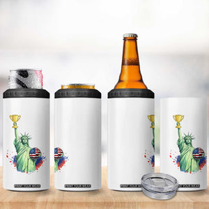 Statue Of Liberty Soccer Cup 4 in 1 Can Cooler Tumbler USA Soccer Lover Gift TS12 Print Your Wear