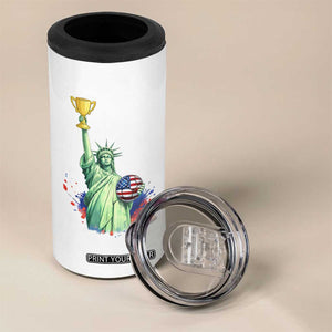 Statue Of Liberty Soccer Cup 4 in 1 Can Cooler Tumbler USA Soccer Lover Gift TS12 Print Your Wear