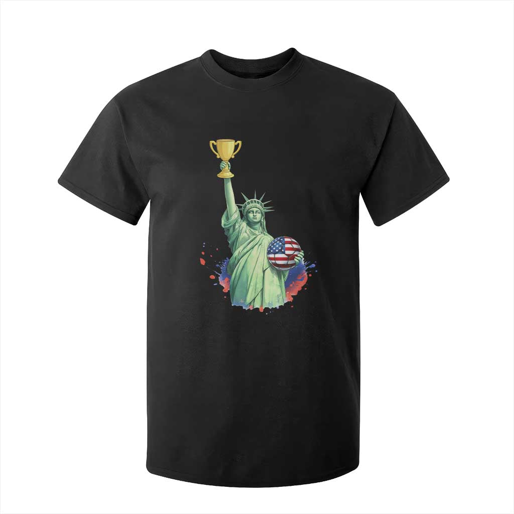 Statue Of Liberty Soccer Cup T Shirt For Kid USA Soccer Lover Gift TS12 Black Print Your Wear