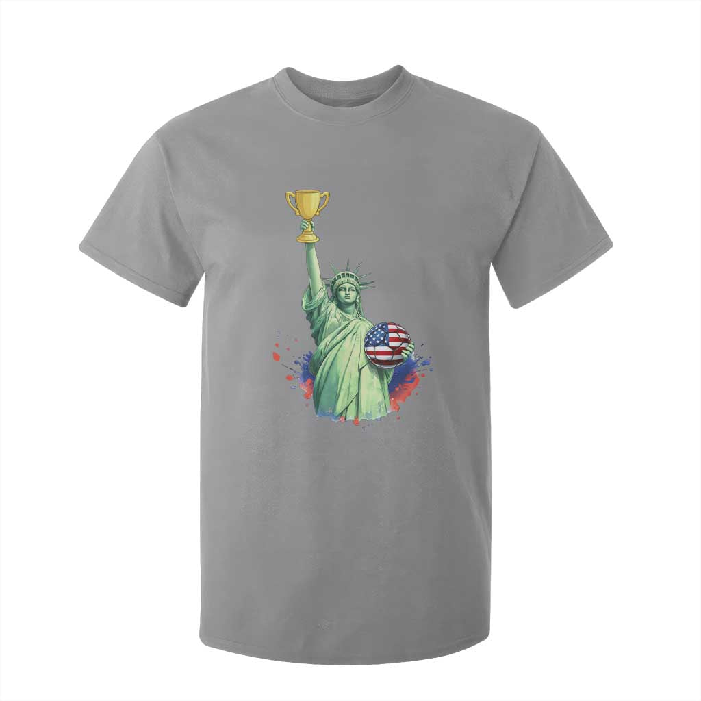 Statue Of Liberty Soccer Cup T Shirt For Kid USA Soccer Lover Gift TS12 Sport Gray Print Your Wear