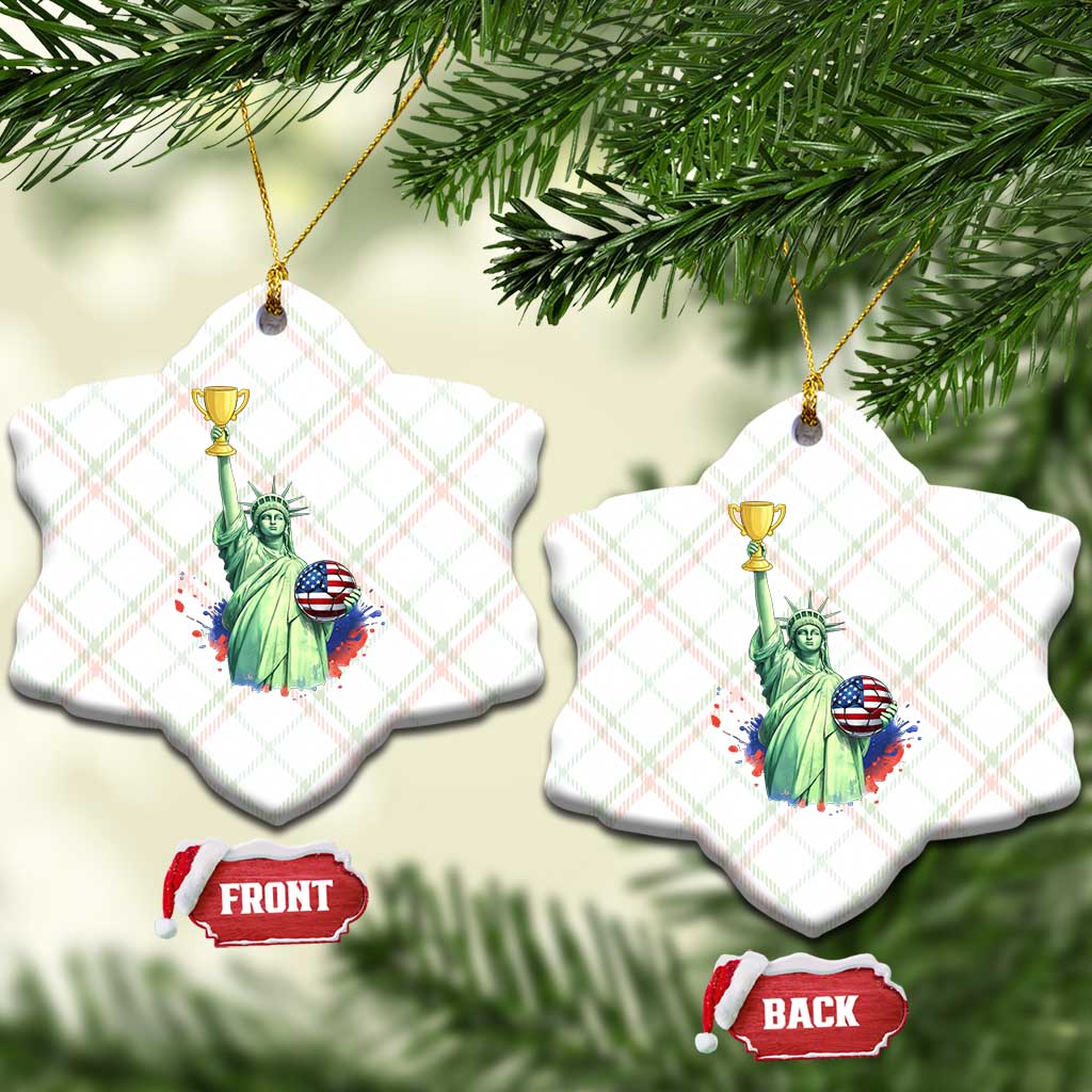 Statue Of Liberty Soccer Cup Ceramic Ornament USA Soccer Lover Gift TS12 Print Your Wear