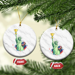 Statue Of Liberty Soccer Cup Ceramic Ornament USA Soccer Lover Gift TS12 1pc White Marble Print Your Wear