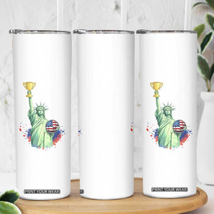 Statue Of Liberty Soccer Cup Skinny Tumbler USA Soccer Lover Gift TS12 Print Your Wear