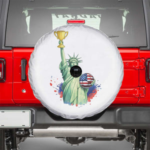 Statue Of Liberty Soccer Cup Spare Tire Cover USA Soccer Lover Gift TS12 White Print Your Wear