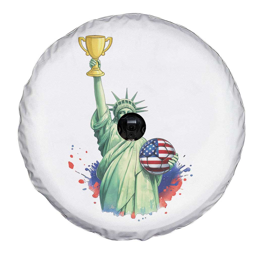 Statue Of Liberty Soccer Cup Spare Tire Cover USA Soccer Lover Gift TS12 Print Your Wear