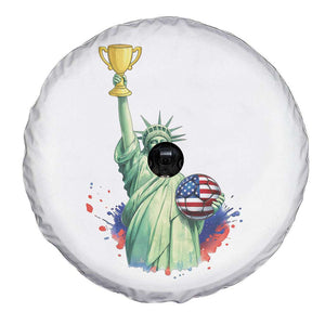Statue Of Liberty Soccer Cup Spare Tire Cover USA Soccer Lover Gift TS12 Print Your Wear