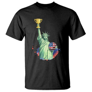 Statue Of Liberty Soccer Cup T Shirt USA Soccer Lover Gift TS12 Black Print Your Wear