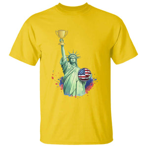 Statue Of Liberty Soccer Cup T Shirt USA Soccer Lover Gift TS12 Daisy Print Your Wear