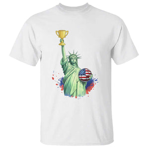 Statue Of Liberty Soccer Cup T Shirt USA Soccer Lover Gift TS12 White Print Your Wear