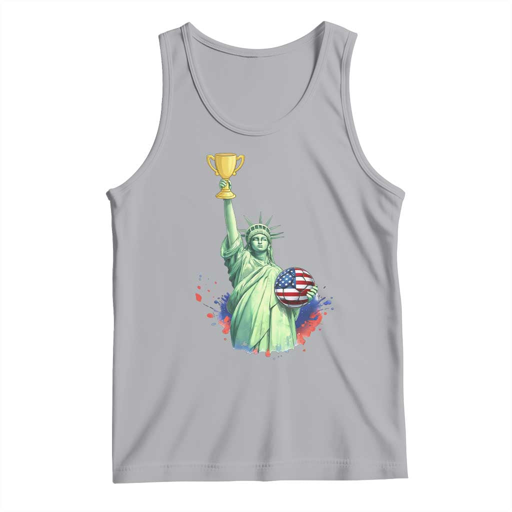 Statue Of Liberty Soccer Cup Tank Top USA Soccer Lover Gift TS12 Athletic Heather Print Your Wear