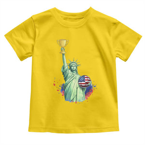 Statue Of Liberty Soccer Cup Toddler T Shirt USA Soccer Lover Gift TS12 Daisy Print Your Wear