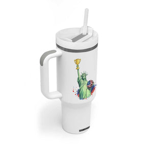 Statue Of Liberty Soccer Cup Tumbler With Handle USA Soccer Lover Gift TS12 Print Your Wear
