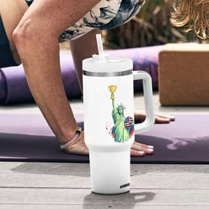 Statue Of Liberty Soccer Cup Tumbler With Handle USA Soccer Lover Gift TS12 Print Your Wear