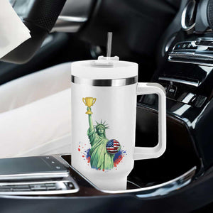 Statue Of Liberty Soccer Cup Tumbler With Handle USA Soccer Lover Gift TS12 Print Your Wear